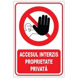 Accesul interzis proprietate privata semn